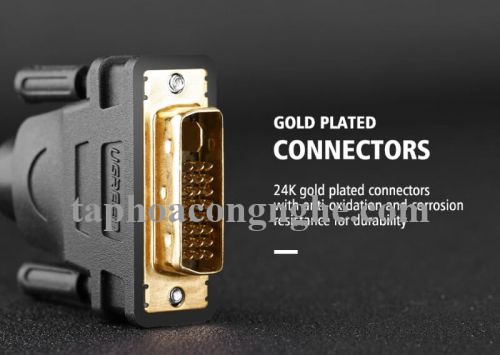 Ugreen 30142 15M màu Đen Cáp chuyển đổi HDMI sang DVI 24 + 1 thuần đồng cáp dẹt HD106 30030142